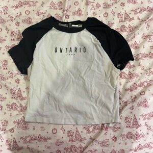 H&M Black and White Crop Top